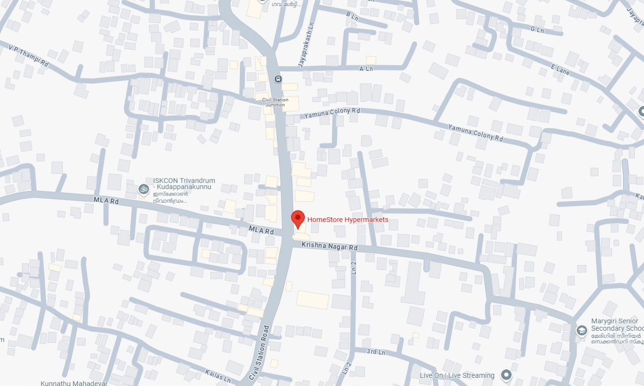 Map showing the location of Homestore Hypermarket